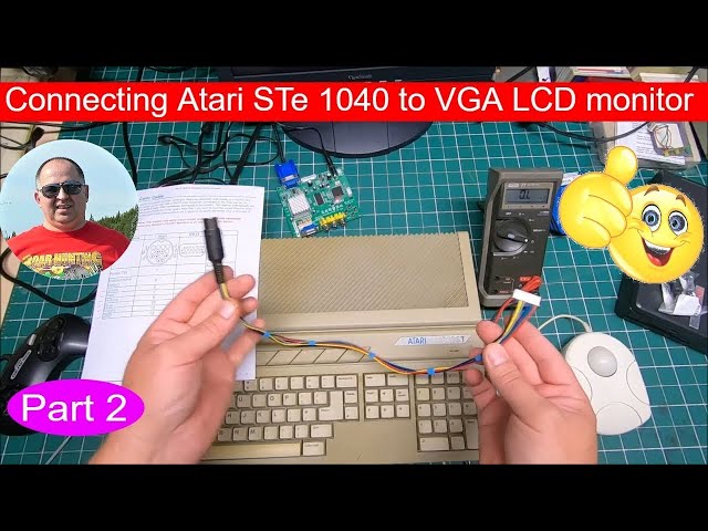 My first Atari STE 1040 for Restoration/Mods, connecting to VGA LCD monitor first test ST Part 2