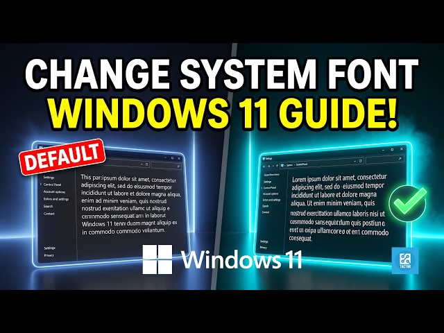 How to Change the System Font in Windows 11 (Step-by-Step) 2026