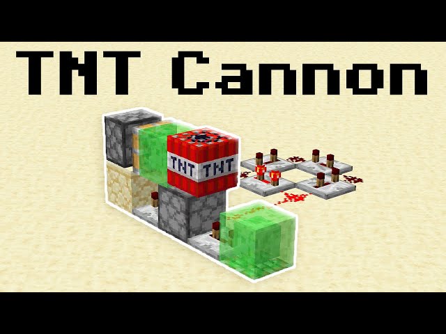 How to Build A *EASY* Slime Block TNT Cannon in Minecraft!  (Automatic)