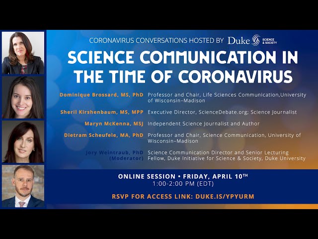Coronavirus Conversations: Science Communication in the time of Coronavirus