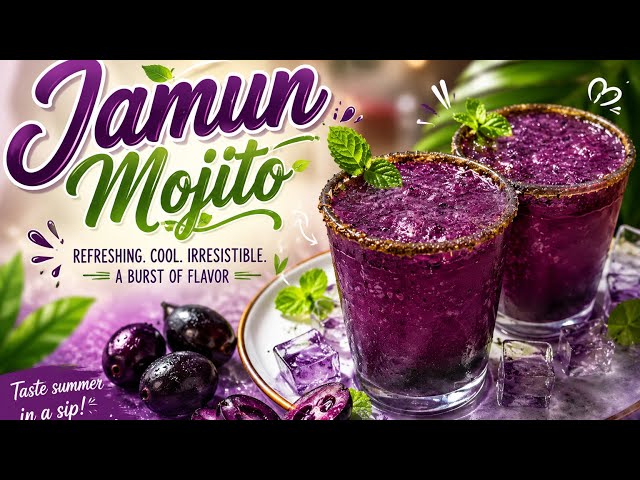 Jamun Mojito Recipe🍹 | Tangy, Refreshing & Perfect for Summer 💜✨