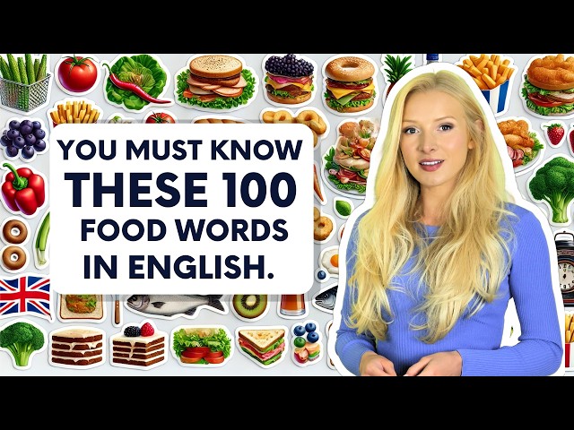 Learn 100+ Common Foods & Dishes in English in 20 Minutes | Food Vocabulary