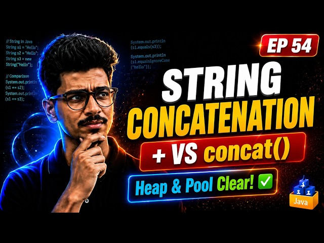 String Concatenation in Java | Heap Memory & String Constant Pool | Java Tutorial