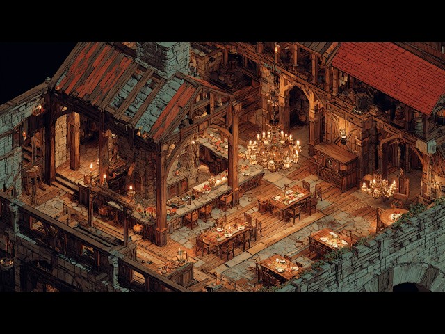 🍺 24/7 Fantasy Tavern Music LIVE — Celtic Ambience for Study, Work & D&D