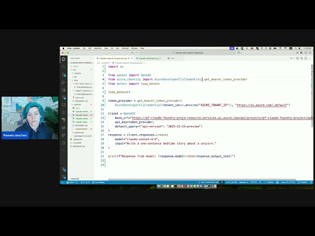 Claude on Azure with OpenAI Python SDK