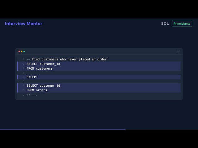 ¿Qué Hace el Operador EXCEPT en SQL? | Operaciones de Conjuntos SQL
