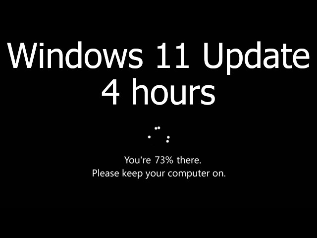 Windows 11 Update Screen 4 hours REAL COUNT in 4K UHD !