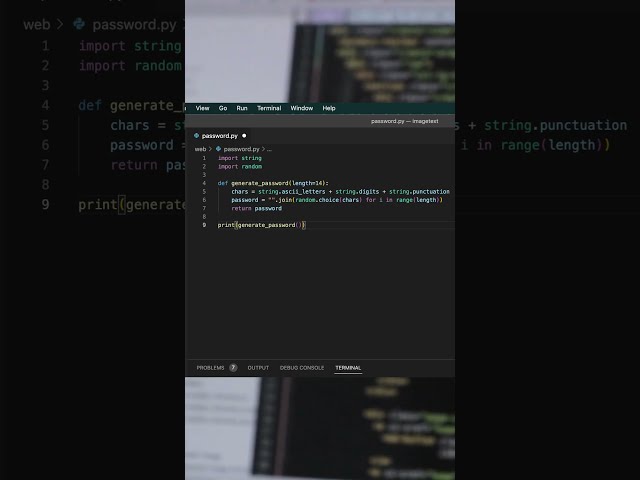 How to CREATE a RANDOM PASSWORD Generator in Python