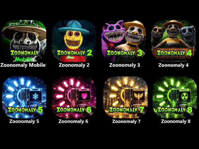 Zoonomaly 2,3,4,5,6,7,8 Mobile Official - All Zoonomaly Fanmade Endings Full Game...