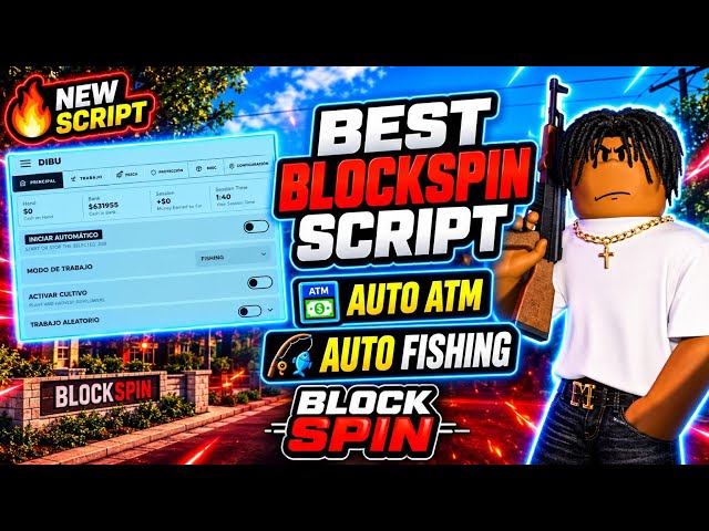 🔥 EL MEJOR SCRIPT para BLOCKSPIN 😱 | AUTO ATM + AUTO FISHING