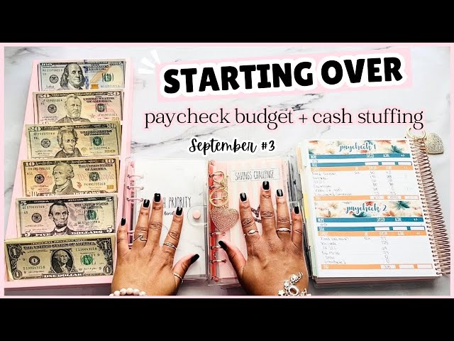 $700 PAYCHECK BUDGET + CASH ENVELOPE STUFFING | CASH STUFFING SAVINGS CHALLENGES + SINKING FUNDS