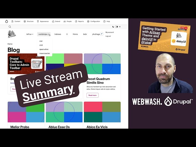 Summary: Getting Started with Artisan Theme and daisyUI in Drupal