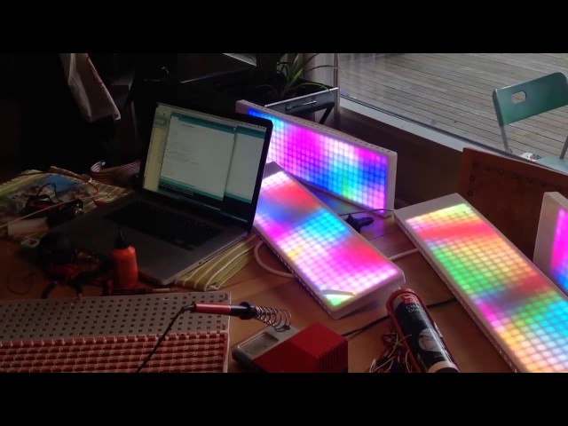 NeoPixel (WS2812) screens for in-store display (2015)