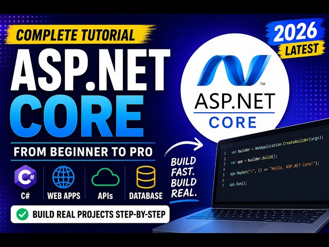 Learn ASP.NET Core Web API From Scratch [Full Course 2026]