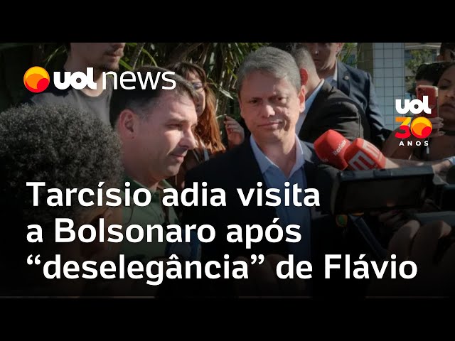 Após Tarcísio adiar ida à Papudinha, aliados citam 'deselegância' de Flávio