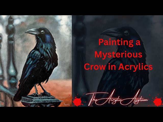 Painting a Mysterious Crow in Acrylics 