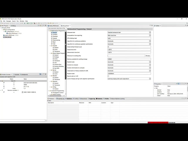 Sensitivity analysis in CPLEX