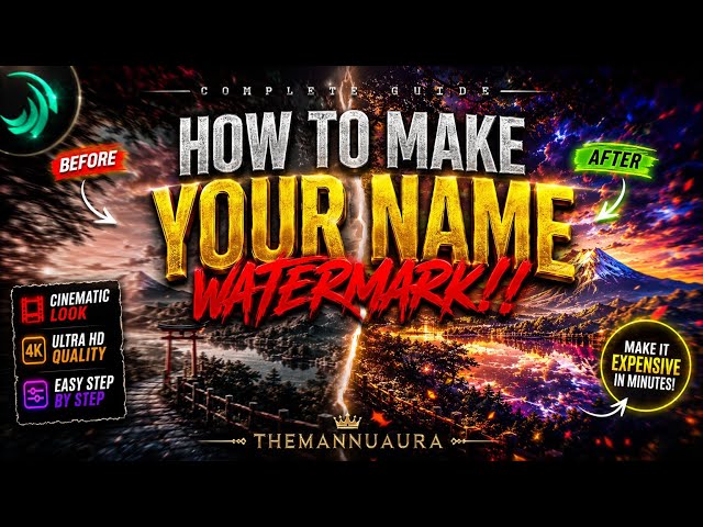 How to Make a Professional Watermark for Videos (2026 Tutorial) ⭐ #edit #tutorial #watermark 