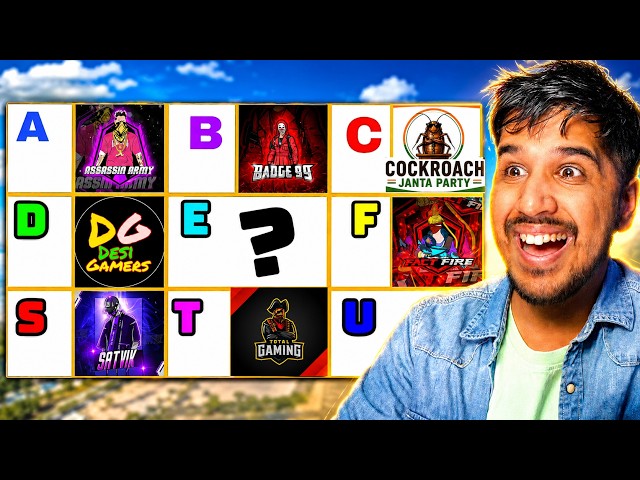 A to Z Youtubers in Free Fire || 24 Hour Challenge