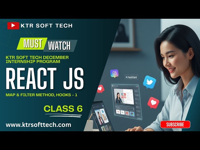 React JS Development Internship Program | Class-6 |  map, filter and hooks | Batch-Dec-25