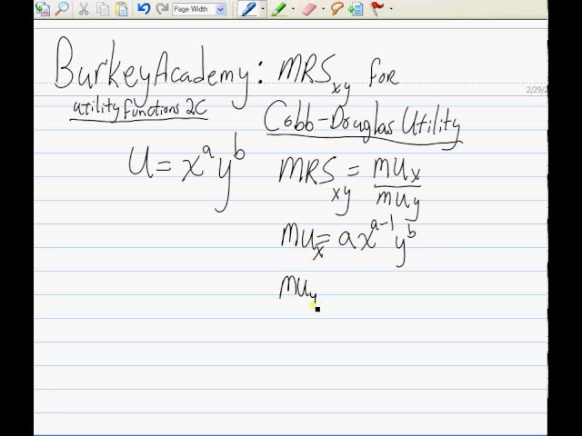 MRS for Cobb Douglas Utility: The EASY WAY!!!