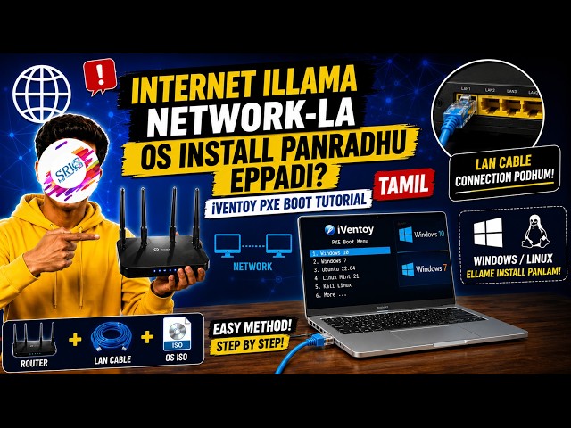 Internet Illama Network-la OS Install Panradhu Eppadi? 😳🔥 | iVentoy PXE Boot Tutorial Tamil