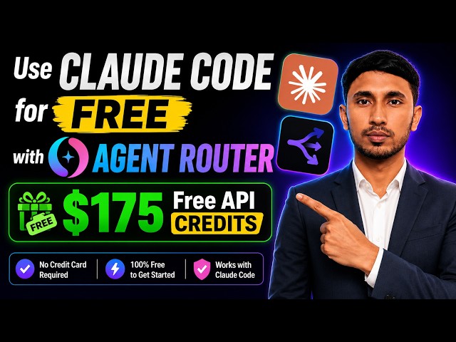 How to Use Claude Code for FREE with Agent Router | $175 Free API Credits