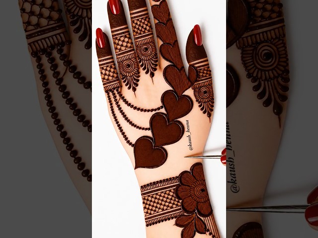 Easy mehndi design for back|simple mehndi design #mehandi #henna#kaushhenna#shortsfeed #shorts#reel