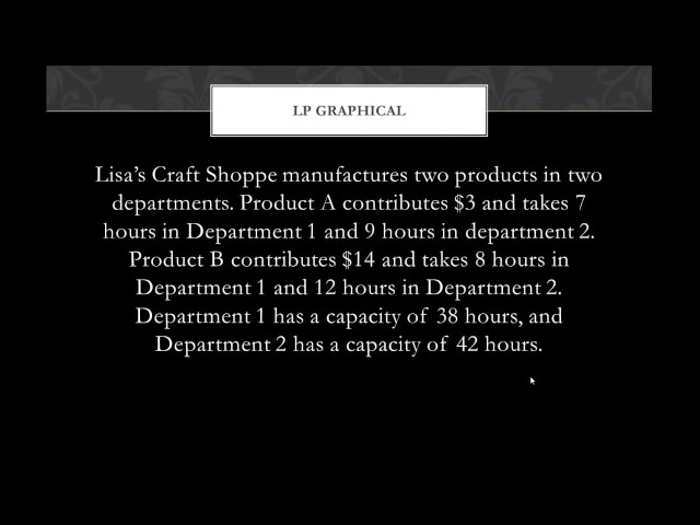 Tutorial for Linear Programming 2 - Graphical Solution.mp4