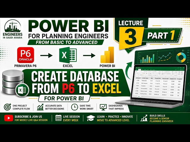 Power BI for Planning Engineers – Lecture 3 | Part 1 (DEMO FULL LECTURE FOR Members)