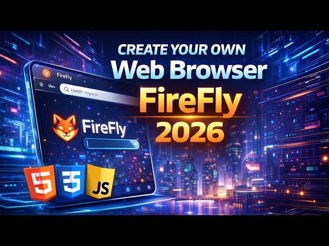How to Create Your Own Web Browser “FireFly” | AI Browser Using HTML CSS JavaScript (2026)