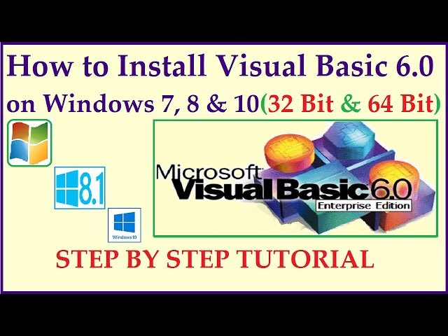 How to install visual basic 6.0 on windows 7,8 &10 (32 bit & 64 bit OS) Step by Step-Error Free