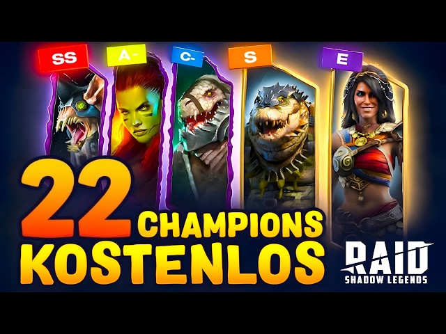 10 Legendäre + 10 Epic Champs KOSTENLOS⚡ RAID Promocode 2026 ⚡Deustch Tier List