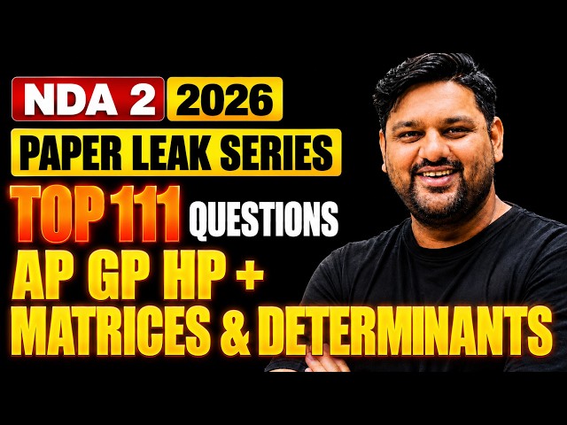 Most Important Progression+MD 111 Questions 🚀 NDA 2026 Maths Progression+MD 🔥NDA Maths 2026 Revision