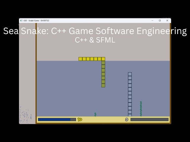 Sea Snake: C++ Game Software Engineering (University) [SFML / Custom Linked List]