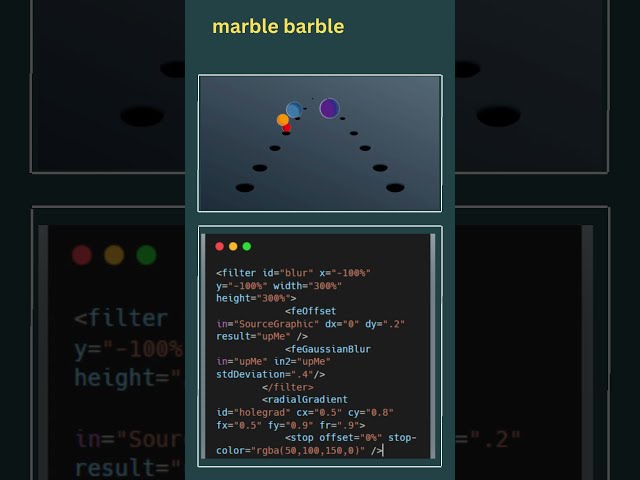 Marble Barble | Satisfying Marble Motion Animation using HTML, CSS & JavaScript