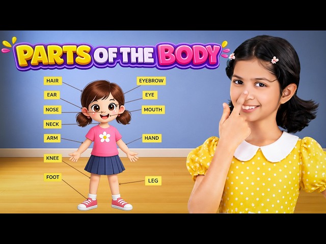 All Body Parts for Kids with Adi & Daddy 😃 | Learn Body Part Names | Adi Keshari