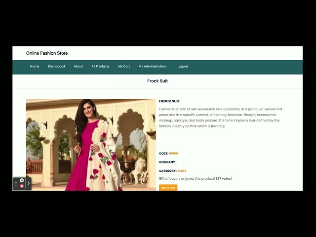 Online Fashion Store Mini Project | Spring Boot Angular Project | Spring Boot CRUD Project