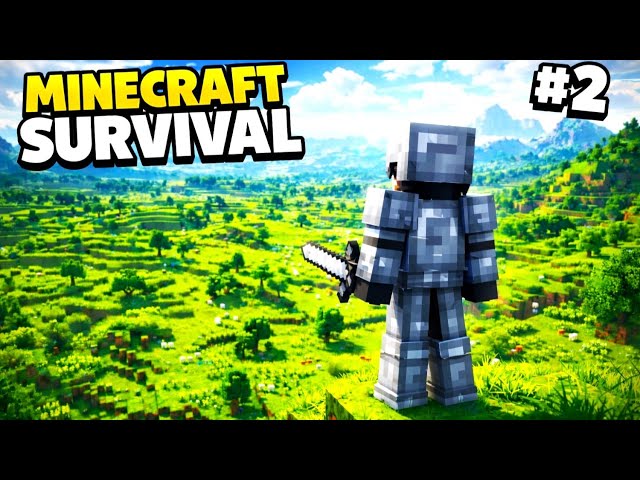 Minecraft Survival Continues! ⛏️ | Day 2 LIVE | Hindi