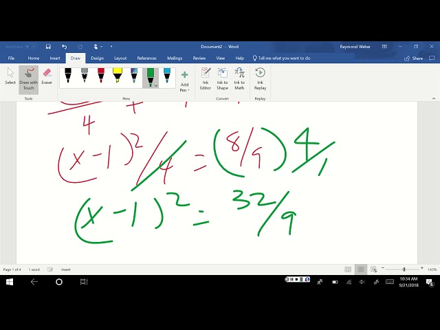 7.1 - Graphing an Ellipse by Hand [Math 151]