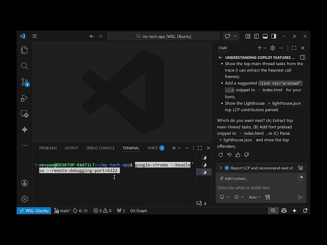 Supercharging Web Performance: Using Chrome MCP with VS Code