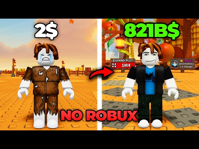 Noob To PRO With NO ROBUX In Grow a Garden 2 Fall Harvest World! (PART 1)