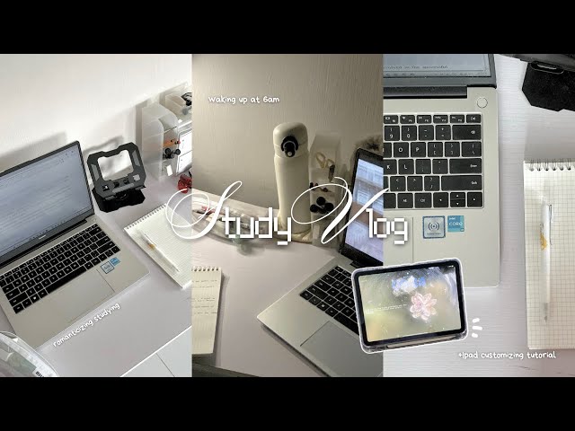 STUDY VLOG📓: romanticizing studying📖, Ipad customizing tutorial, productive college days📚| ep. 5