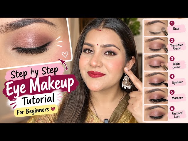 ✨Step by step  Eye makeup tutorial | Beginner-friendly eye makeup tutorial 💄
