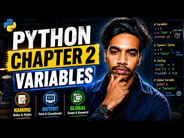 Python Chapter 2 Variables | Complete Tutorial in Hindi