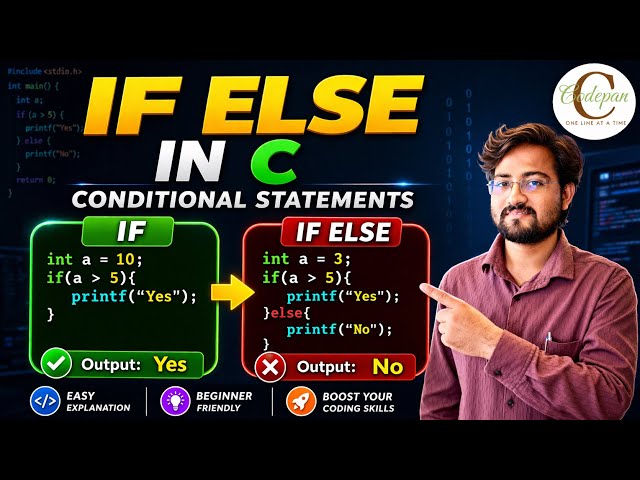 If Else Statement in C Programming | Conditional Statements Explained in Marathi |Codepan IT Academy