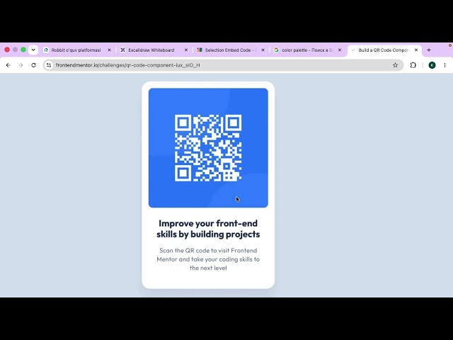 HTML CSS yordamida QR Code Card Dizayni Yasaymiz