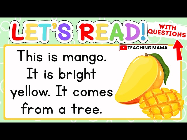 LET'S READ! | READING COMPREHENSION FOR KIDS | PRACTICE READING SIMPLE SENTENCES | TEACHING MAMA