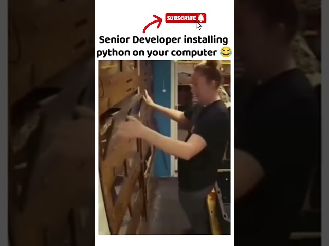 senior developer installing python in your system  #CodingShorts #LearnToCode #CodeIn60Seconds #js
