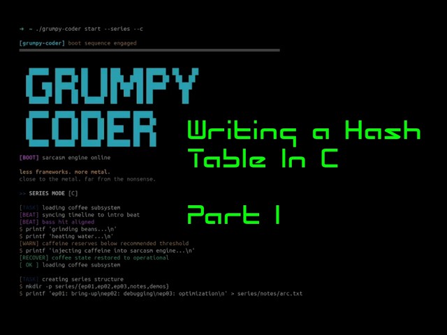 Writing a Hash Table in C - Part 1